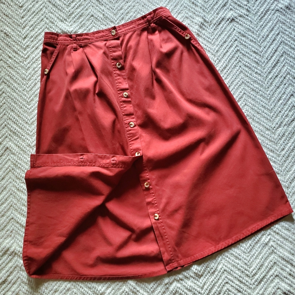 Vintage Red A-Line Skirt